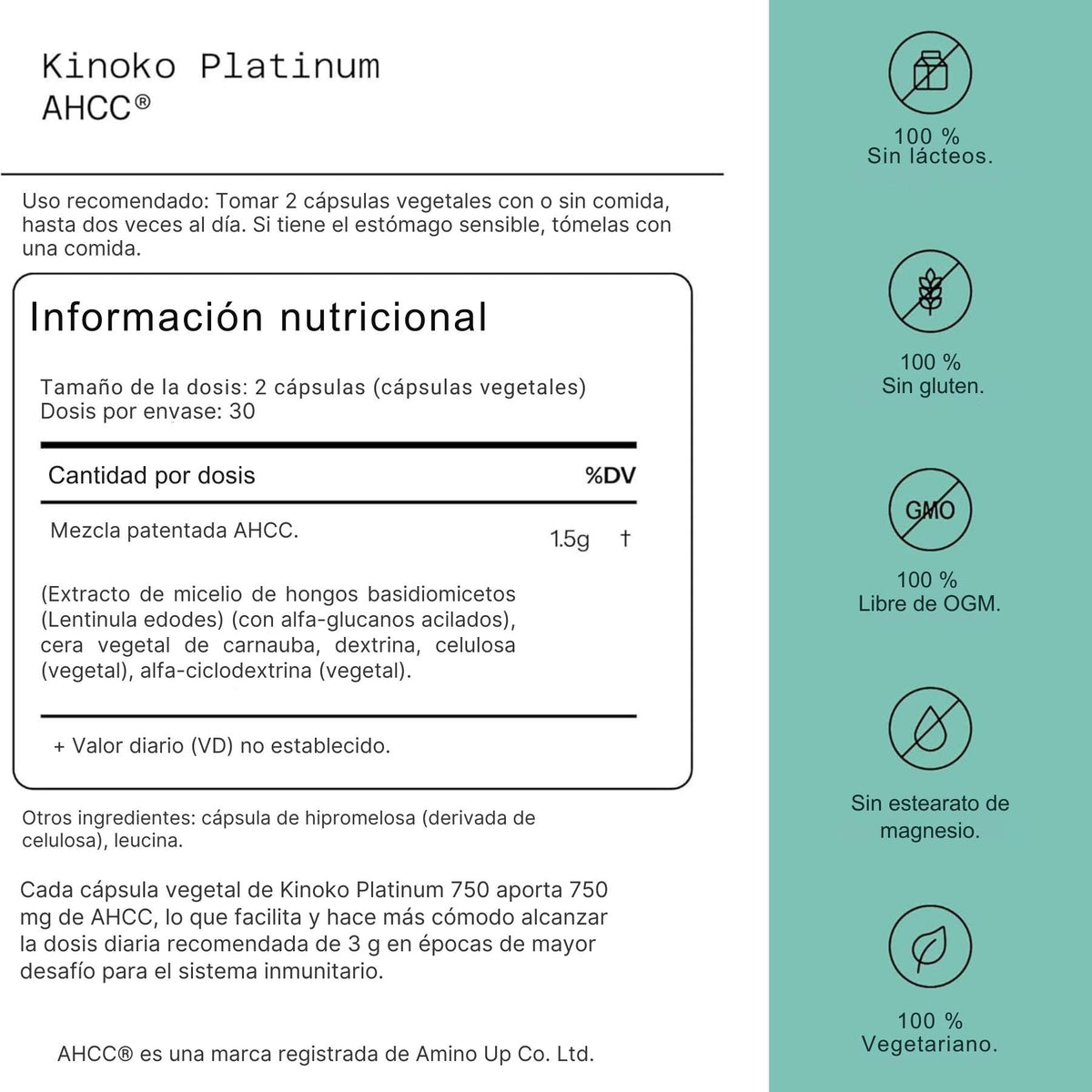 AHCC®-ELIMINADOR DE VERRUGAS CAUSADAS POR EL VPH (60 cápsulas). DISTRIBUIDOR OFICIAL®.